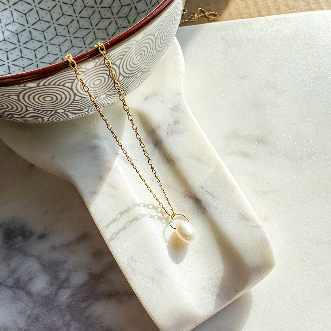 Chain Necklace with Gemstone Briolette