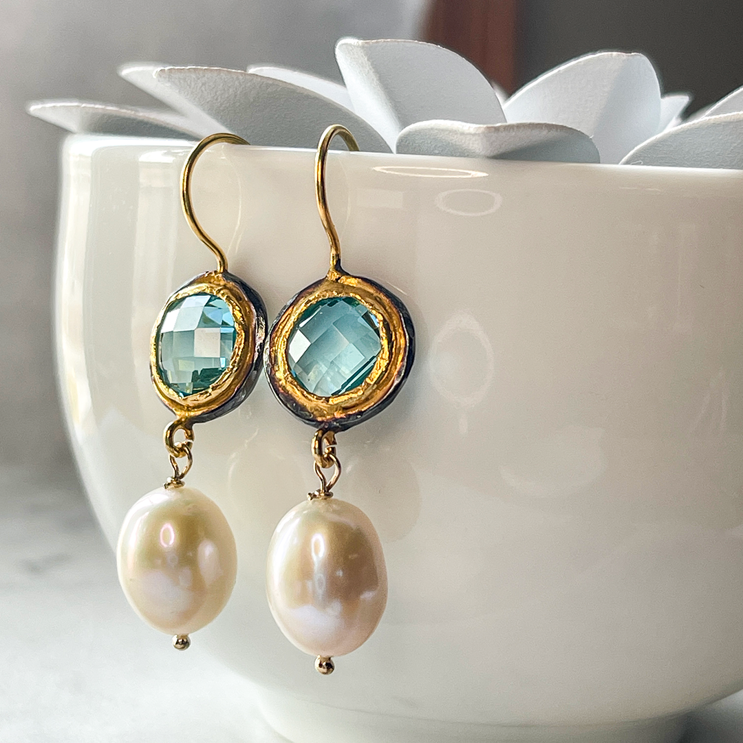 Pearl & Colored Stone Earrings