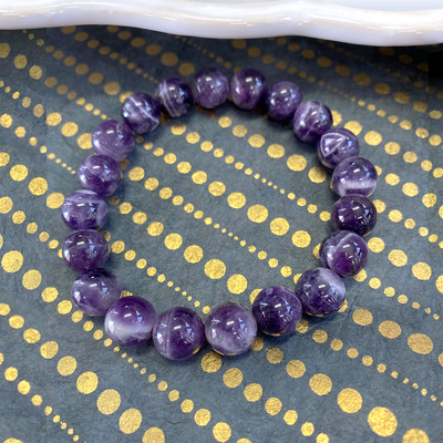Dog Tooth Amethyst Stretch Bracelet