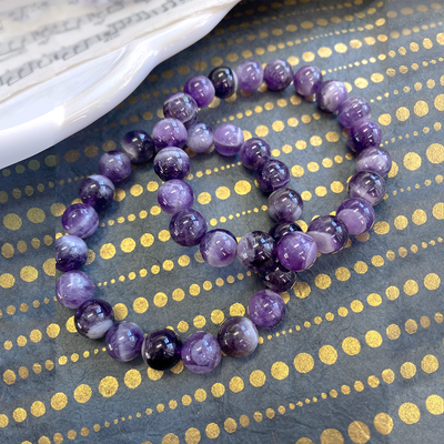 Dog Tooth Amethyst Stretch Bracelet