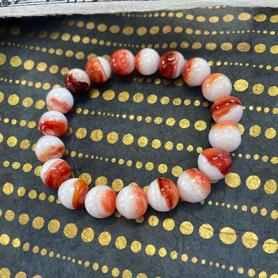 Red Spiny Oyster Stretch Bracelet