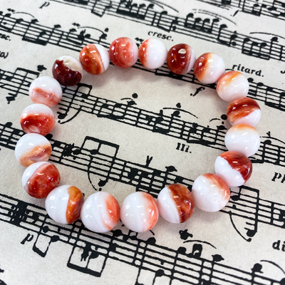 Red Spiny Oyster Stretch Bracelet