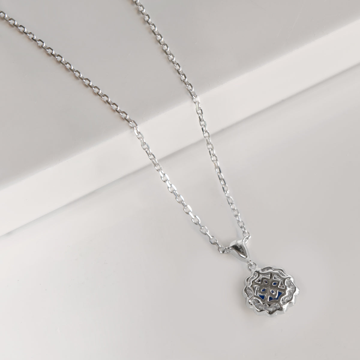 Parade Blue Sapphire Diamond Necklace
