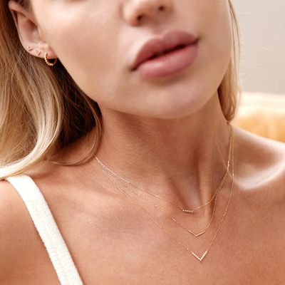 CHICHI | Lab-Grown Diamond Wishbone Huggie Hoop Earring