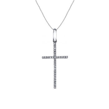 Parade 14KW Small Diamond Cross Necklace