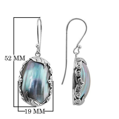 Sterling Silver Earrings With Mother of Pearl