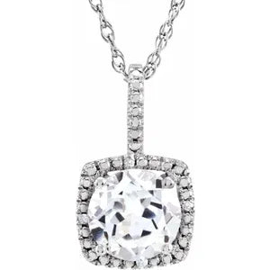 Birthstone & Diamond Necklace