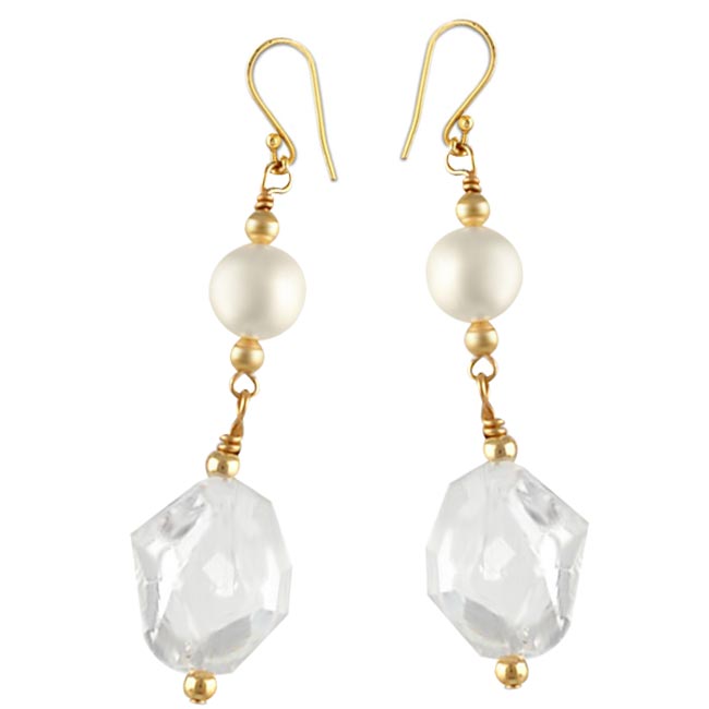 Swarovski Crystal & Pearl Earrings-293181