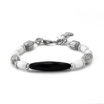 Pristine and Onyx Bracelet