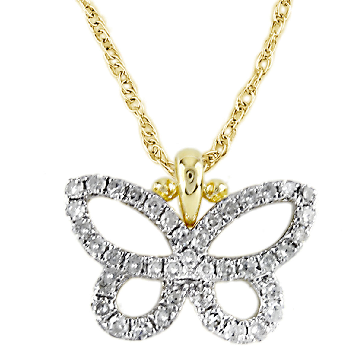 Diamond Butterfly Pendant-341542