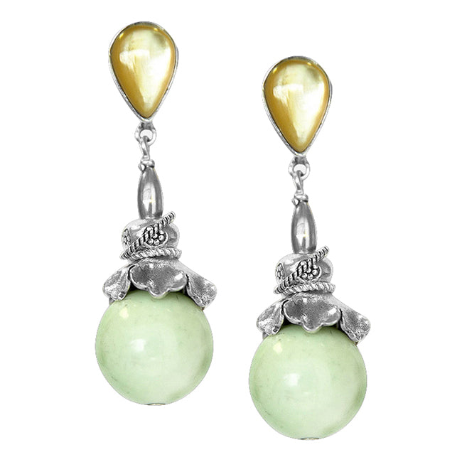 Lemon Chrysoprase Earrings-179881