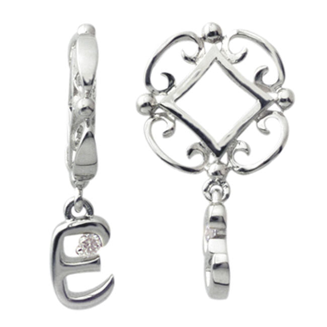 Storywheels 14K White Gold E Dangle