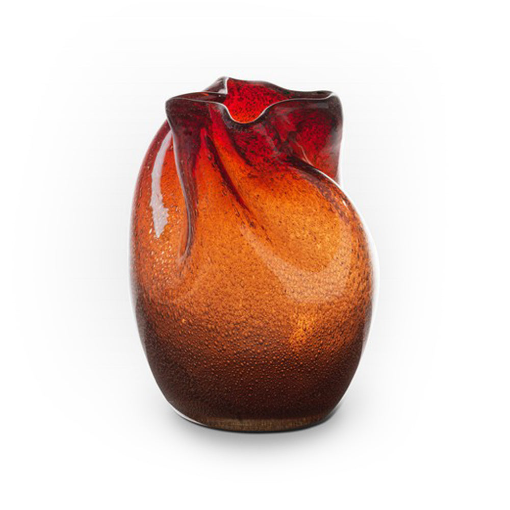 Viterra Glass Coppery Red Seeds Vase