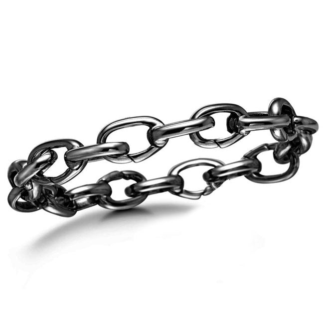 STORY by Kranz & Ziegler Black Steel Chainlink Bracelet 345881