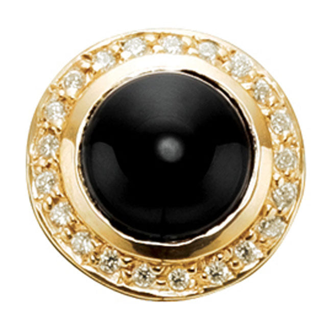 STORY by Kranz & Ziegler Gold Plated Onyx with Clear CZ Button RETIRED ONLY 1 LEFT!-339432