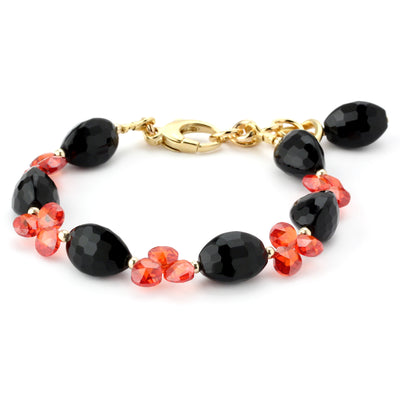 Lollies Onyx & Orange Crystal Bracelet-344934