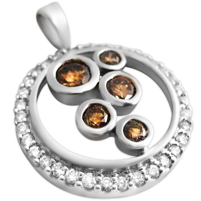 Cognac Diamond Pendant-290227