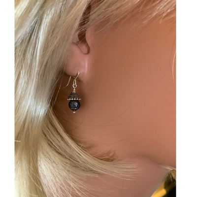Faceted Freshwater Pearl Earrings