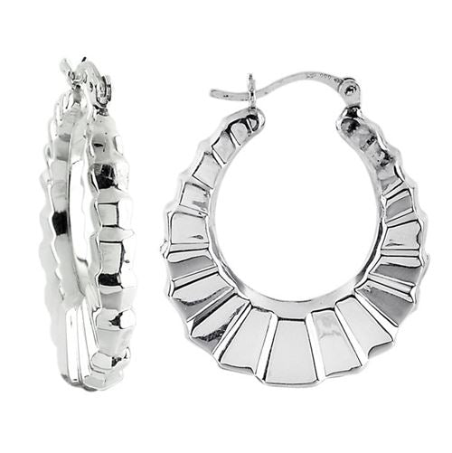 Fine Silver Art Deco Earrings-332861