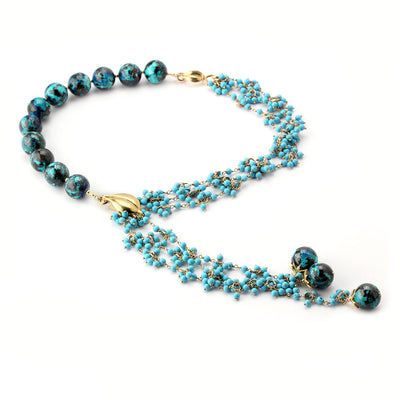 Chrysocolla & Sleeping Beauty Turquoise Necklace-347564