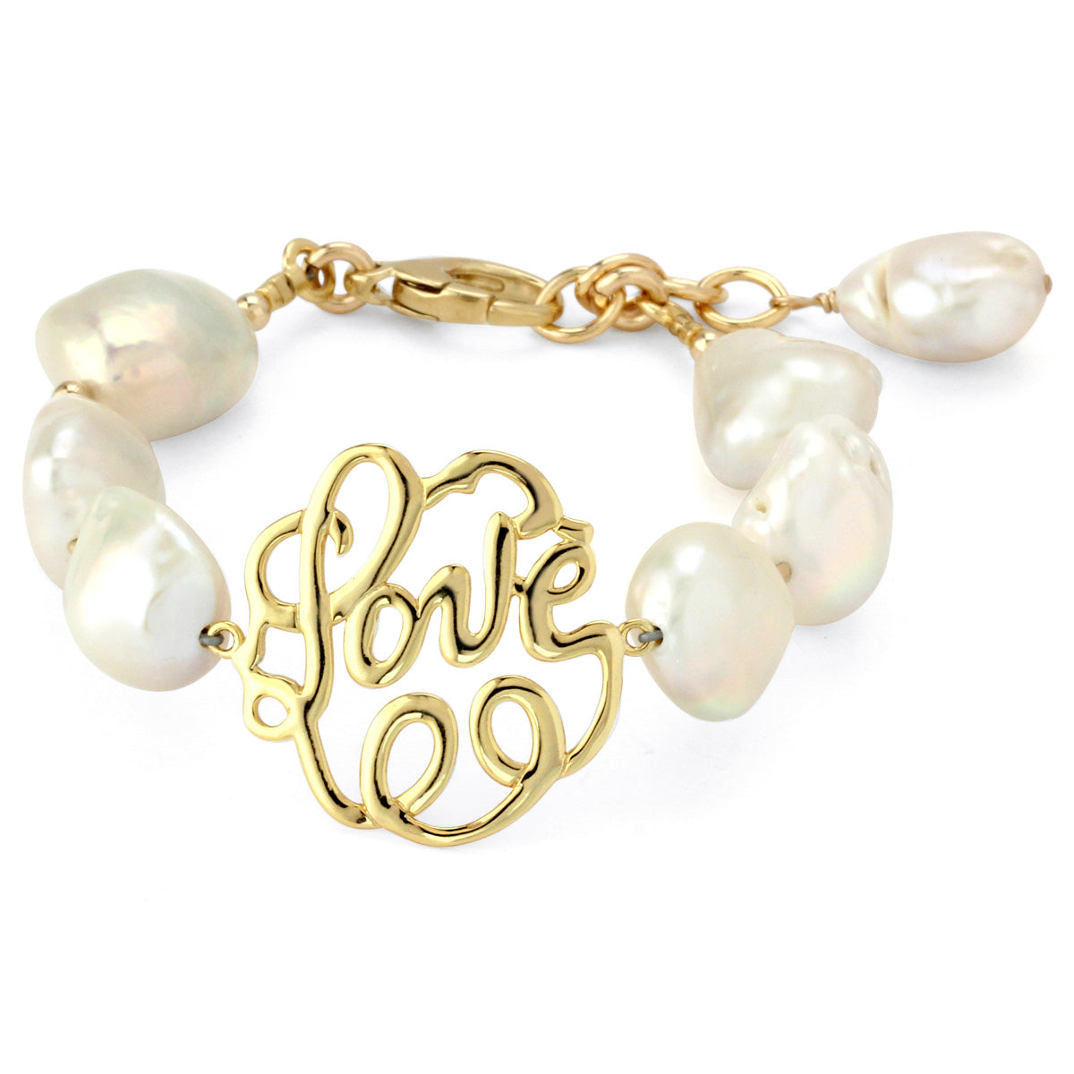 Lollies White Pearl Love Bracelet 345395