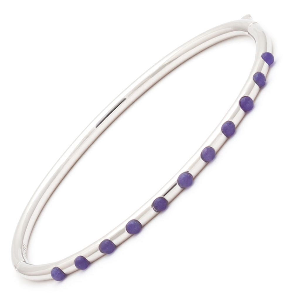 Stainless Steel w/ Blue Agate Bangle