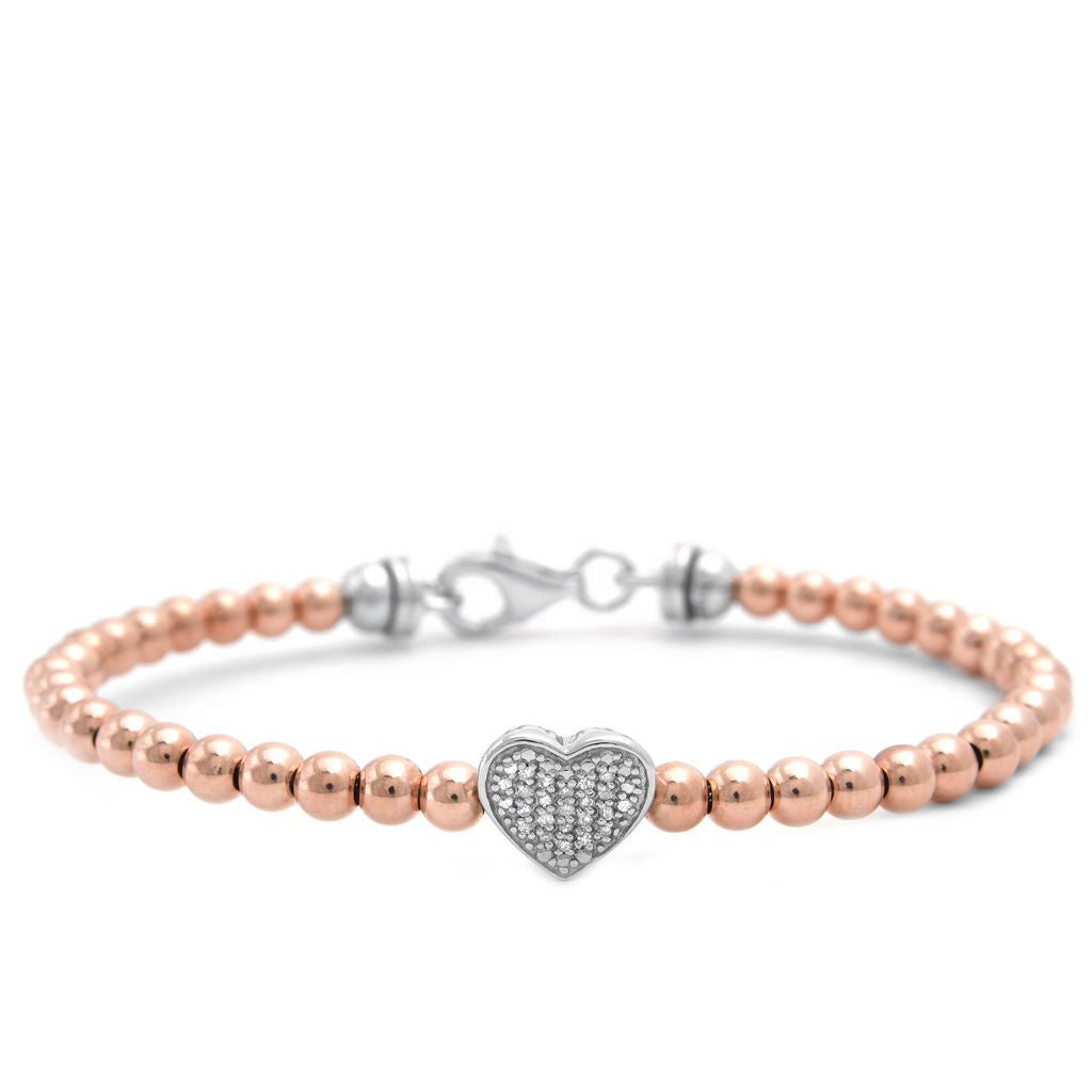 Diamond Pavè Heart Bangle