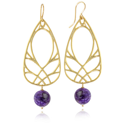 The Goddess Collection Charoite Earrings
