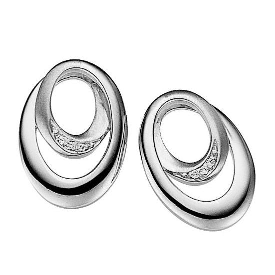 CZ & Sterling Silver Earrings-340753