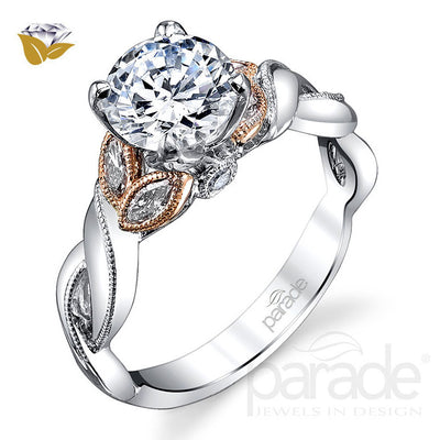 PARADE 18K White & Rose Gold Engagement Ring
