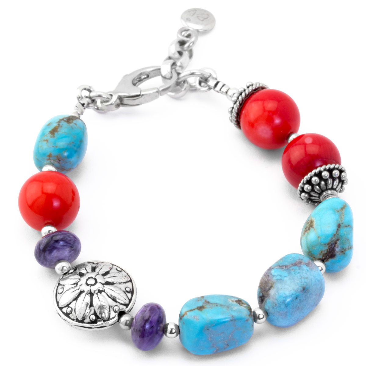 Lollies Turquoise & Coral Bracelet