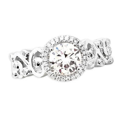 Diamond Ring with Swirl Design 341810