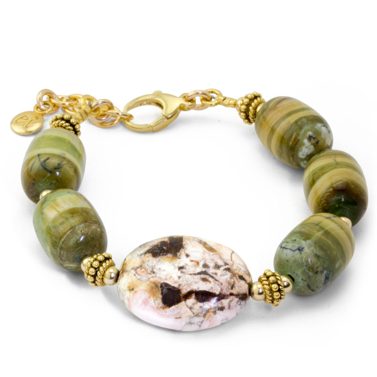 Green Opal & Buffalo Turquoise Bracelet