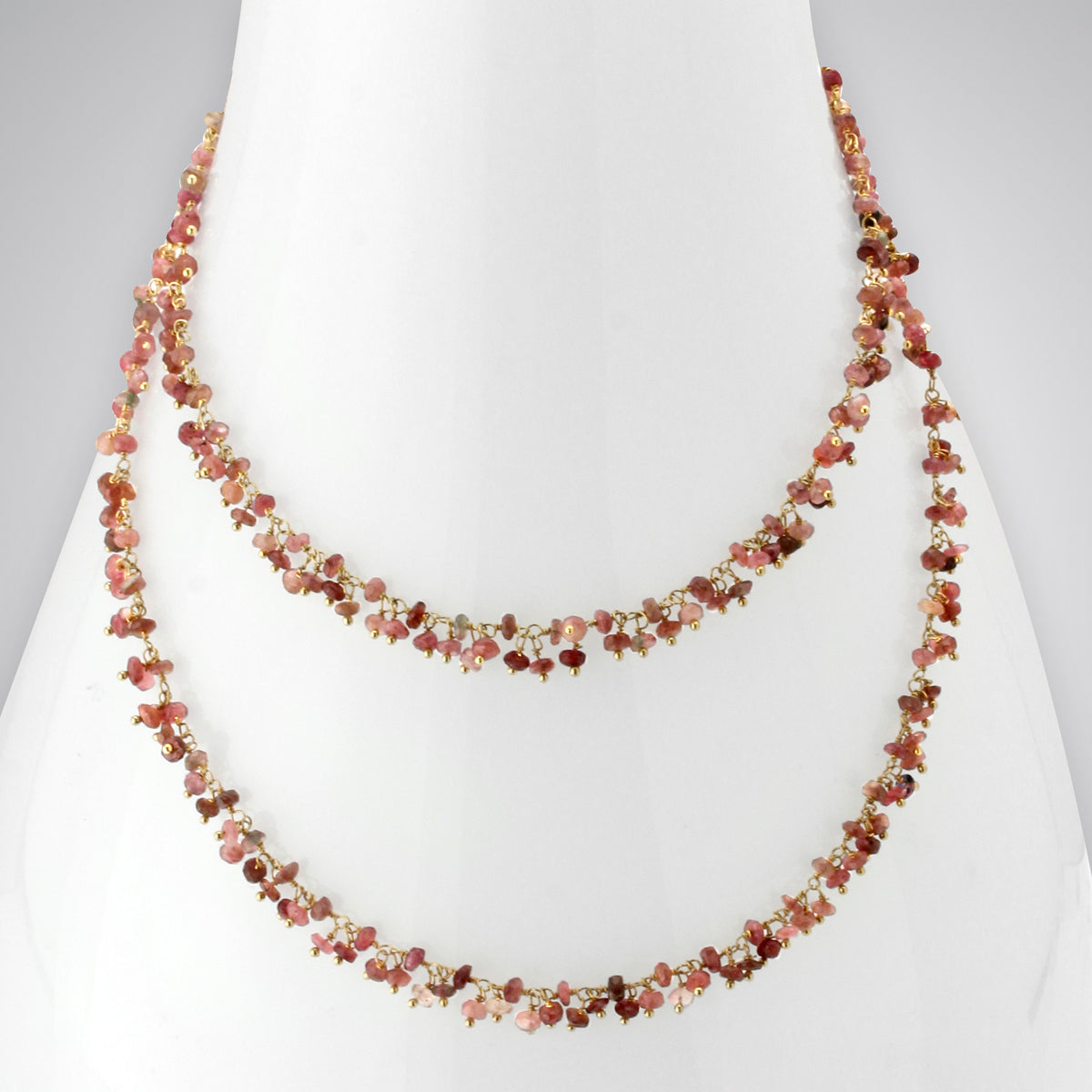 Pink Tourmaline 14KTGF Necklace