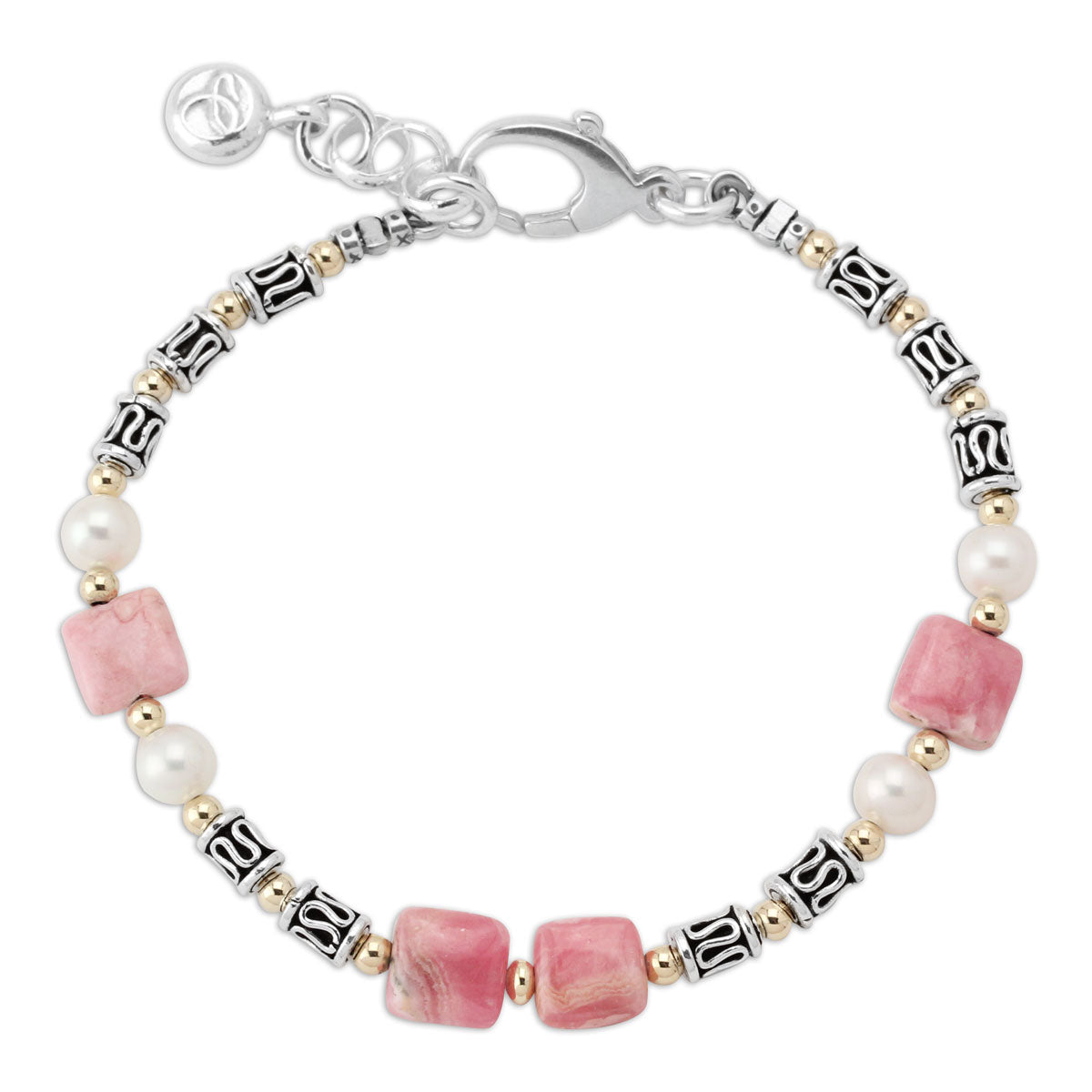 Rhodochrosite & Pearl Bracelet-341879