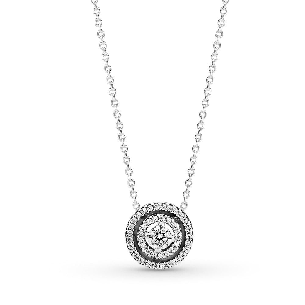 Pandora Sparkling Double Halo Collier Necklace