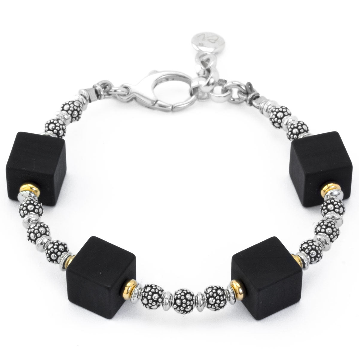 The Goddess Collection Square Onyx Bracelet