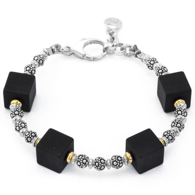 The Goddess Collection Square Onyx Bracelet