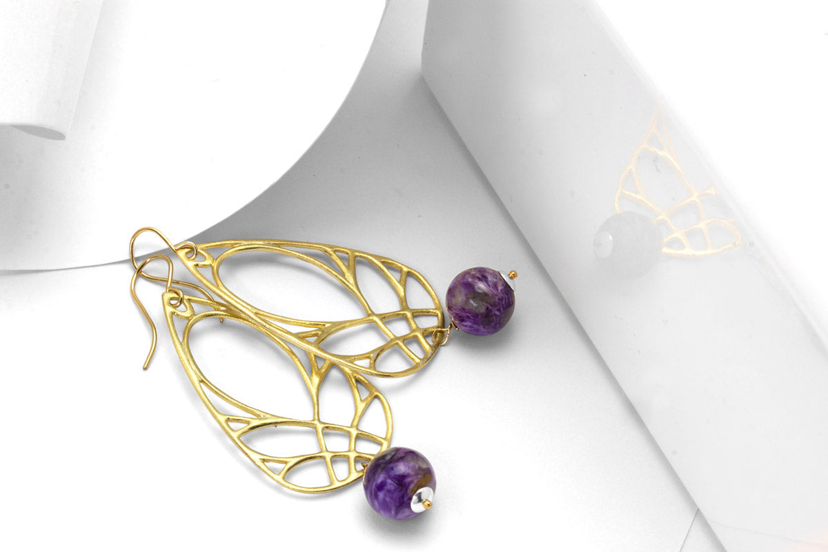 The Goddess Collection Charoite Earrings