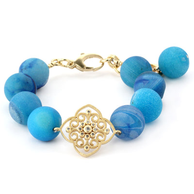 Lollies Blue Drusy Bracelet 344876