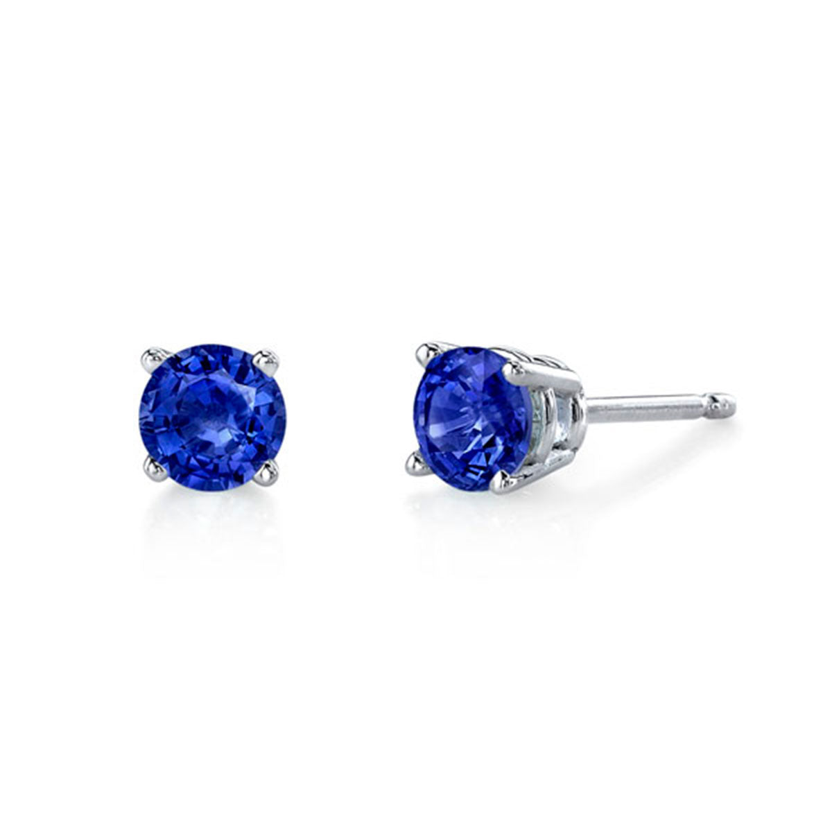 Blue Sapphire 3.5mm Earrings-425-3