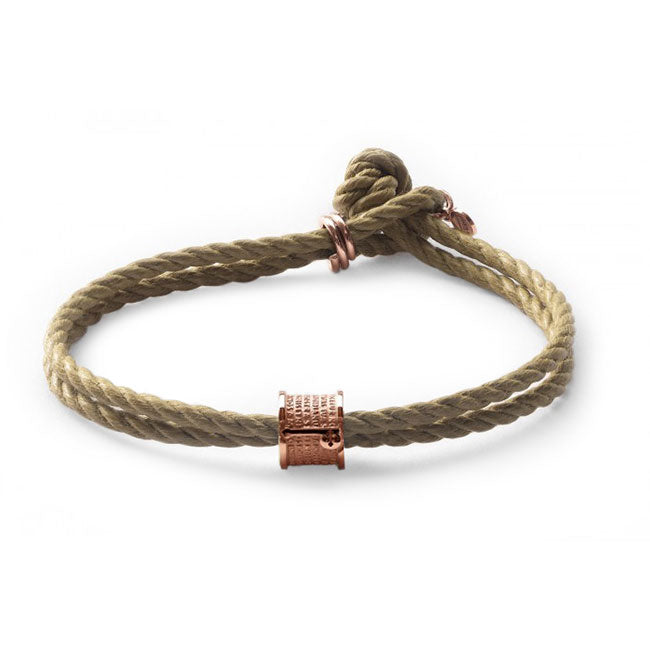 Our Father Rose Gold Plated & Cotton Bracelet