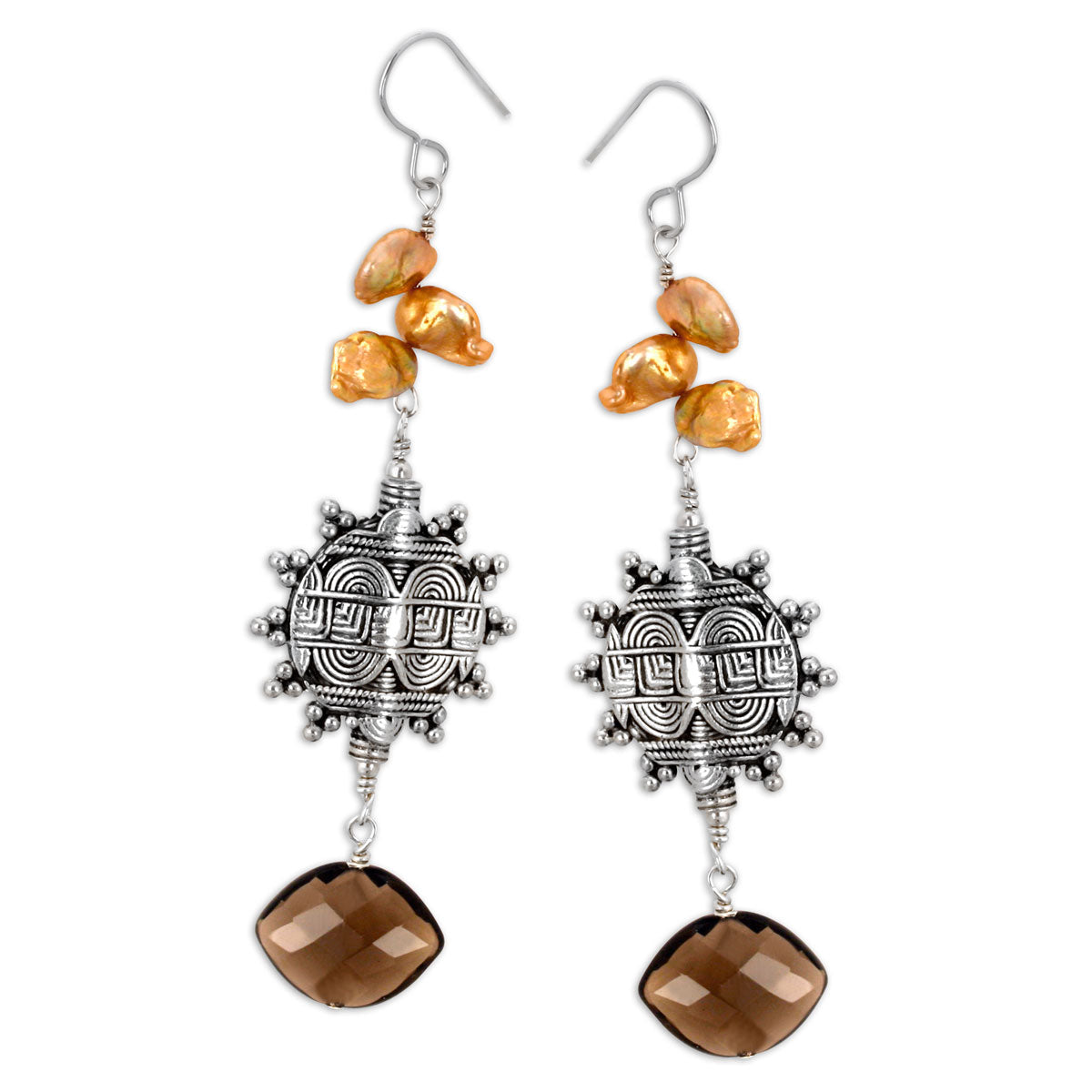 Smoky Quartz Earrings-339843