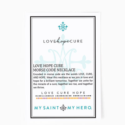 Love Hope Cure Morse Code Necklace