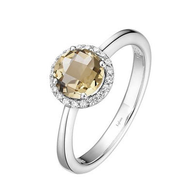 Lab Grown Citrine Birthstone Ring