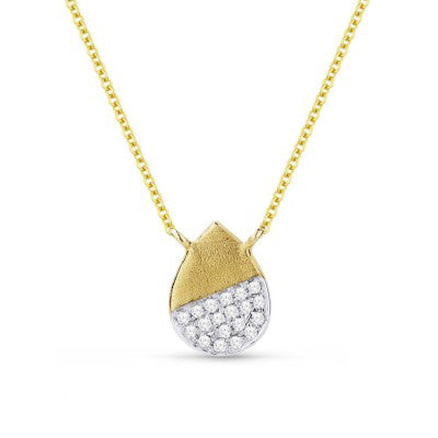 14K YG Diamond Pear Shaped Necklace