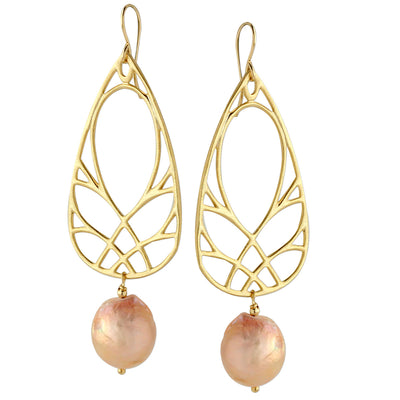 The Goddess Collection Fireball Pearl Earrings-347558