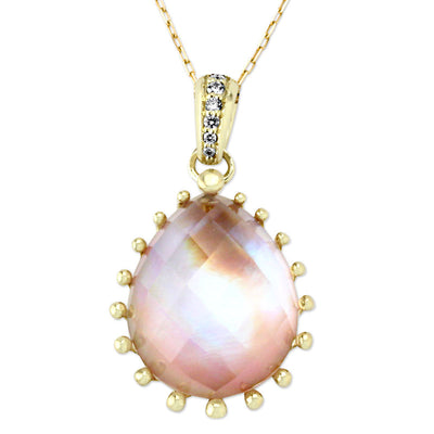 Pink Mother of Pearl Necklace-345465