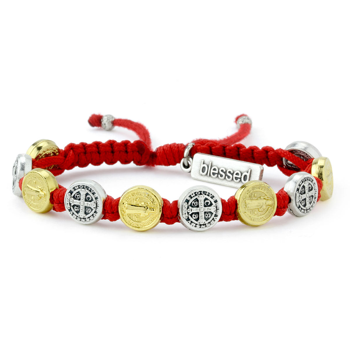Benedictine Red Two Tone Blessing Bracelet