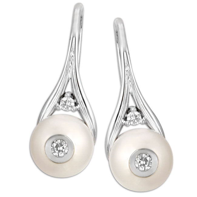Galatea White Freshwater Pearl Earrings-333938